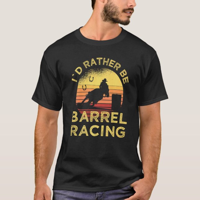 Pferderückfahrt mit der IdE statt Barrel Racing Ro T-Shirt (Vorderseite)