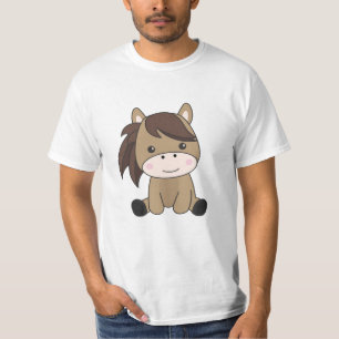 Pferderückfahrt mit Niedlichem Pferdekiefer für Ki T-Shirt