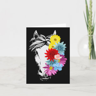 Pferdeschlittenblume Niedlich Reiten Blume Lover Karte