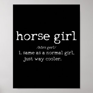 Pferdeschlittendefinition Funny Horseback Rider Poster