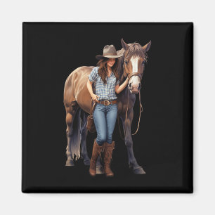 Pferdeschlittenfahrt Reitstall Bay Quarter Horse H Magnet
