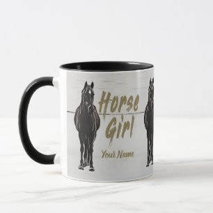 Pferdeschlittengeschenk für Vintage Reitfreunde Tasse