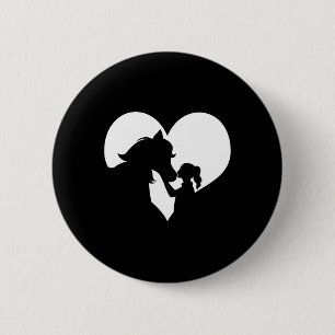 Pferdeschlittenliebhaber Reiten Cowgirl R Button