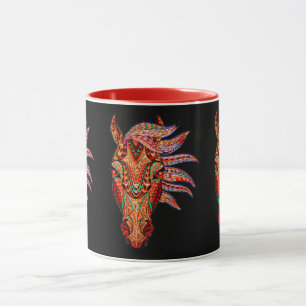 Pferdeschmuck bunt cowgirl schwarz braun rot tasse