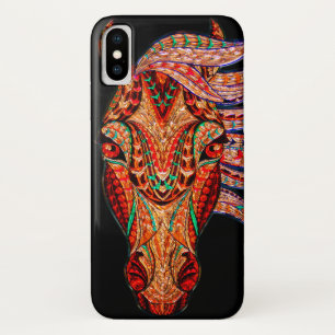 Pferdeschmuck Mosaik aussehen bunt cowgirl schwarz Case-Mate iPhone Hülle