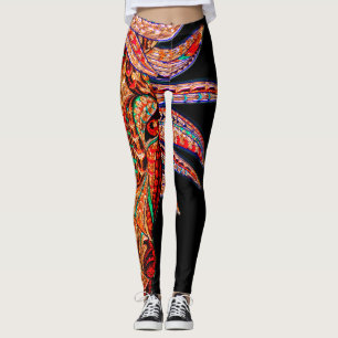 Pferdeschmuck Mosaik farbenfrohe cowgirl Reiter Leggings