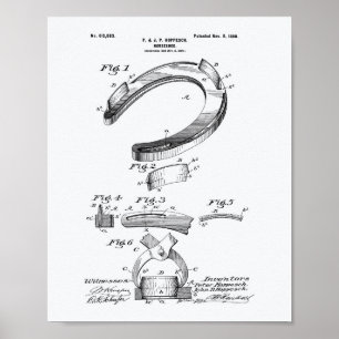 Pferdeschuh 1898 Weißbuch zum Thema Patentschutz Poster