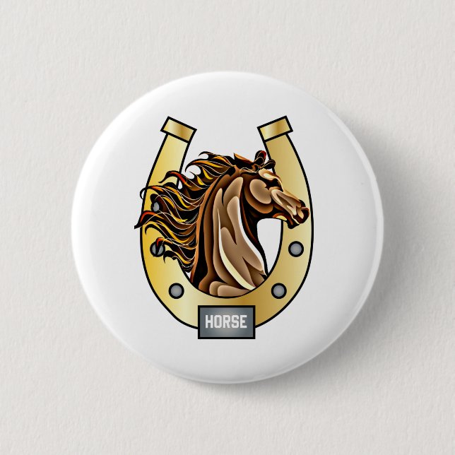 Pferdeschuh Button (Vorderseite)