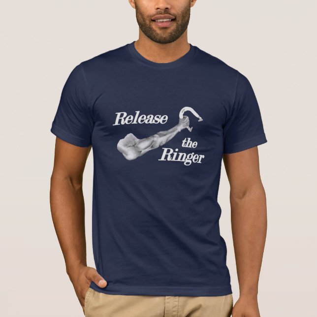 Pferdeschuh Pitching Bella Leinwand T-Shirt (Vorderseite)