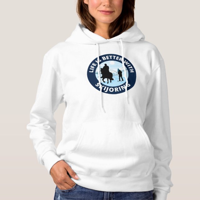 Pferdeschuhwandern Winterskifahren Ski Jumping Spo Hoodie (Vorderseite)