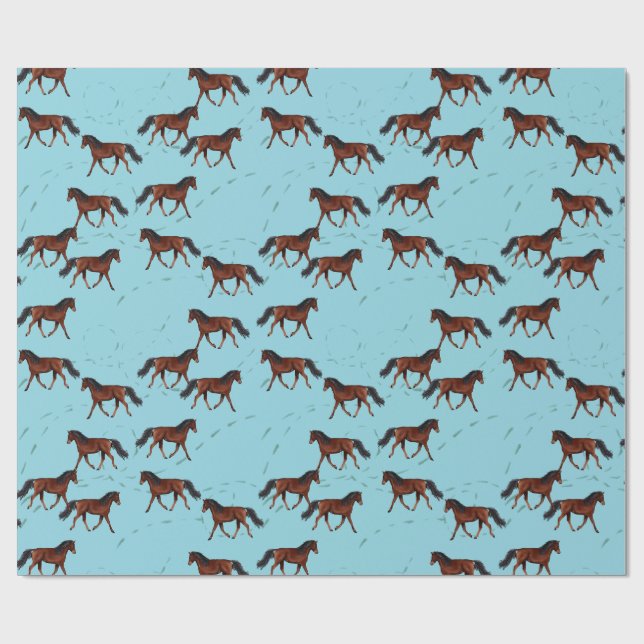 Pferdeschwalbe Geschenkpapier (Flach)