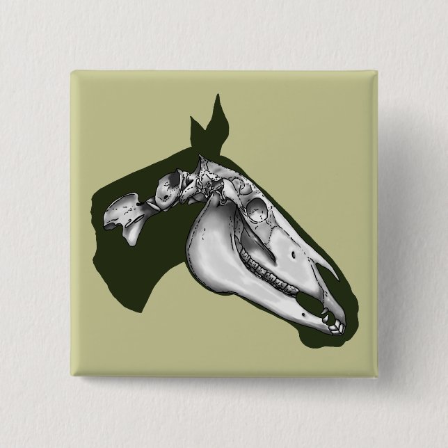 Pferdeselett Button (Vorderseite)