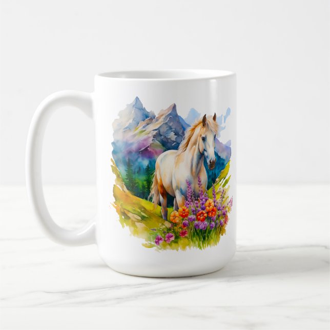 Pferdeserie 15 oz Klassische Tasse (Links)