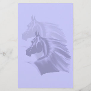 PferdeSilhouette beschattete Sationary Briefpapier