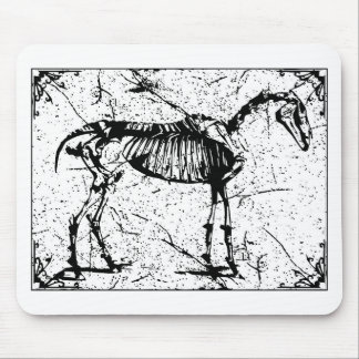 Pferdeskelett Schwarzweiss Mousepad