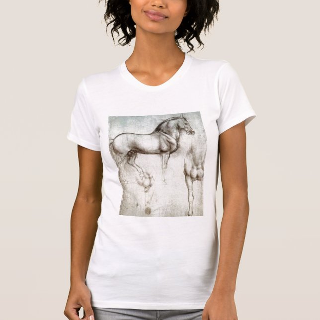 Pferdeskizze T-Shirt (Vorderseite)