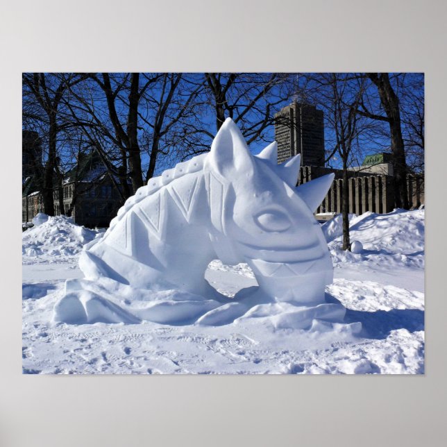 Pferdeskulptur, Quebec, Kanada Poster (Vorne)