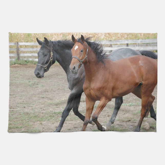 Pferdespiel Geschirrtuch (Horizontal)
