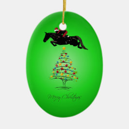 Pferdespringendes Weihnachten Keramikornament