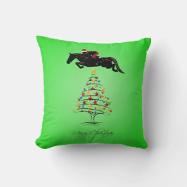 Pferdespringendes Weihnachten Kissen