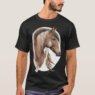 Pferdestamm Wasserfarbe Pferd Traumfänger 1 T-Shirt