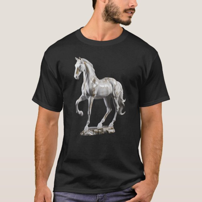 Pferdestatue T-Shirt (Vorderseite)