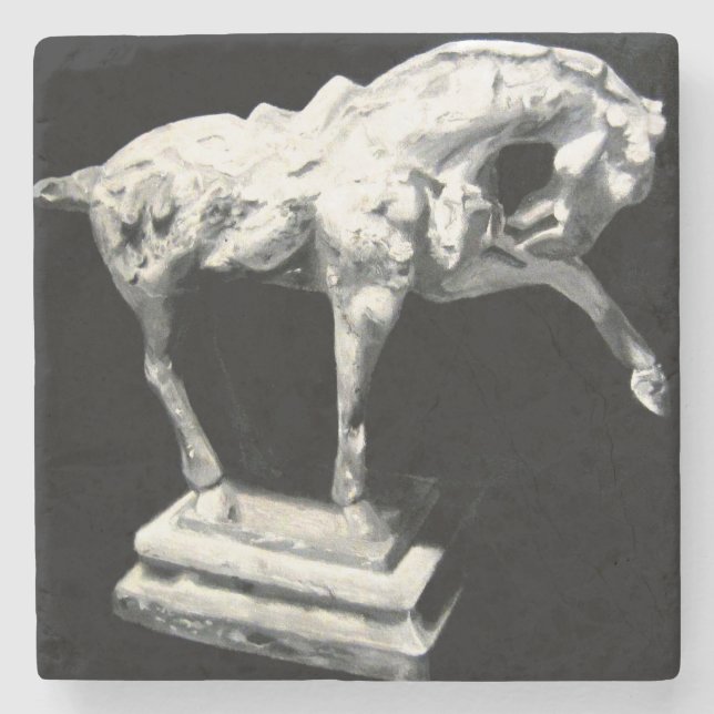 Pferdestatuette Steinuntersetzer (Vorderseite)
