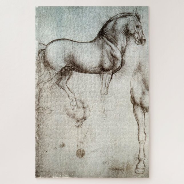 Pferdestudien - Leonardo da Vinci (1490) (Vertikal)