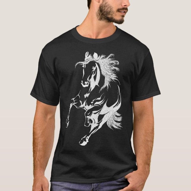 Pferdet-shirt für Mädchen reizendes Pferd für T-Shirt (Vorderseite)