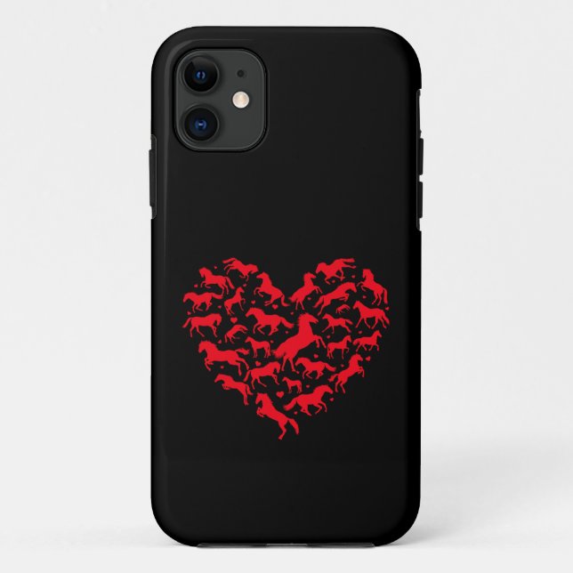 Pferdetier Lover Gewittertes Herzpferd Case-Mate iPhone Hülle (Rückseite)
