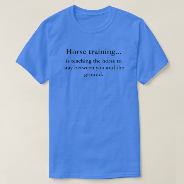 Pferdetraining gegen Horsemanship T-Shirt (Design vorne)