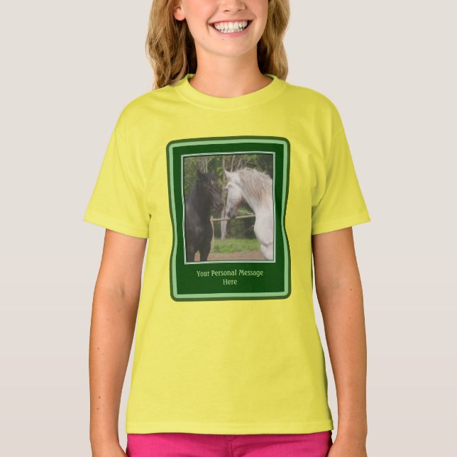 Pferdeversammlungen Ihre eigenen Worte Personalisi T-Shirt (Vorderseite)