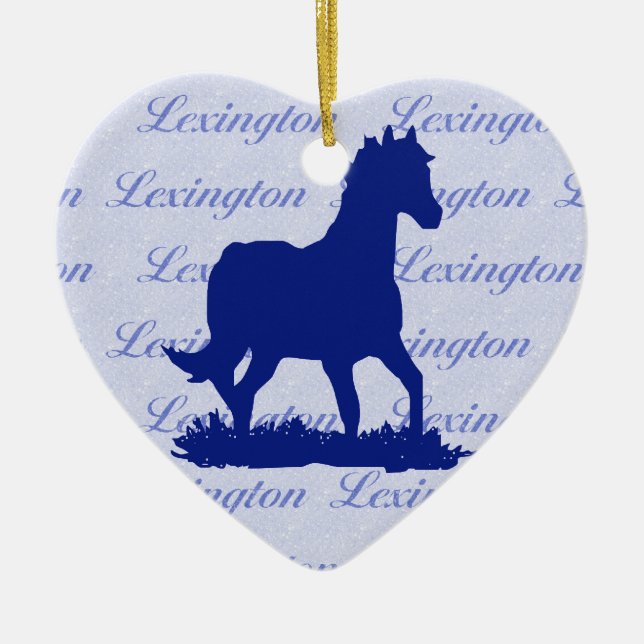 Pferdeweihnachtsverzierung Lexingtons KY Keramik Ornament (Vorne)