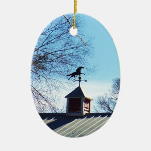 Pferdewetter Vane Blue Sky Keramikornament