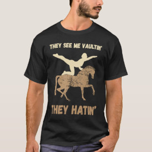 Pferdewölbung Sie sehen mich reiten Reitpferd Acro T-Shirt