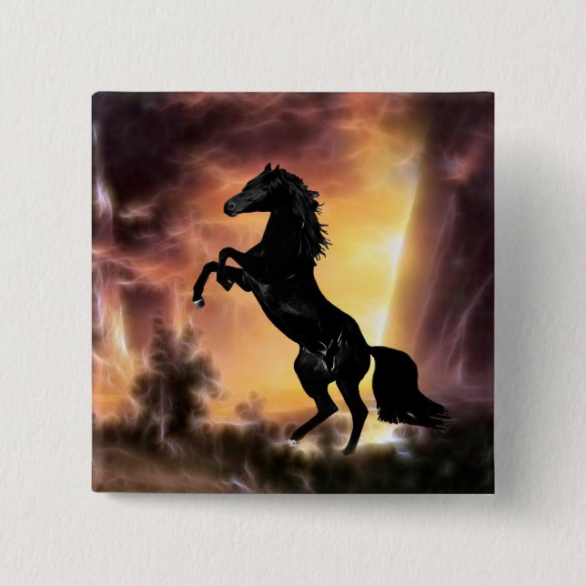 Pferdezucht auf Friesian Stallion Button (Vorderseite)