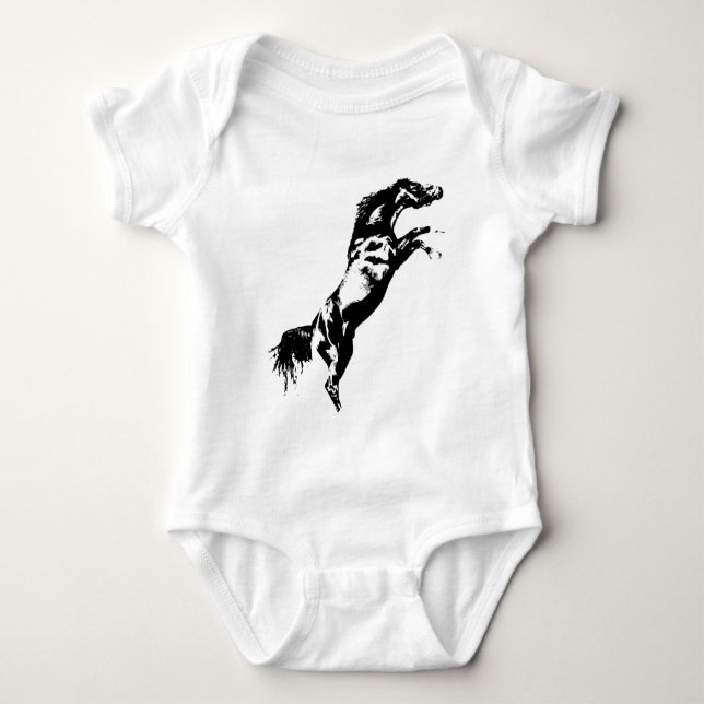 Pferdezucht Baby Strampler (Vorderseite)