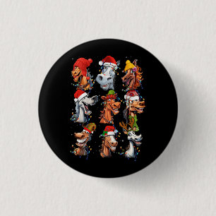 Pferdezucht Lover Frohe Weihnachten Weihnachten We Button