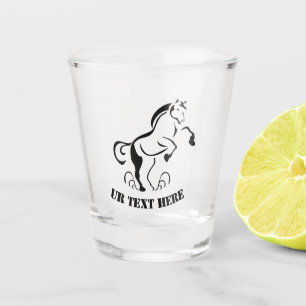 Pferdezucht Schnapsglas