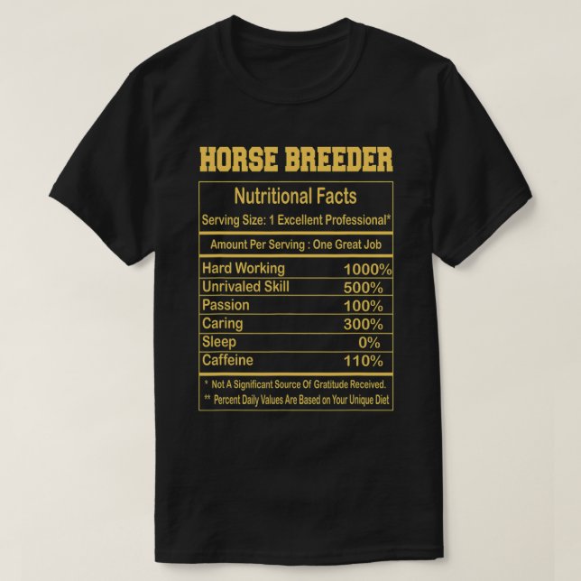 Pferdezüchter Funny Horse Ernährung Motiva T-Shirt (Design vorne)