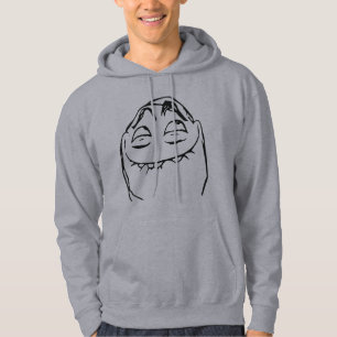 PFFTCH lachendes Raserei-Gesichts-Comic Meme Hoodie