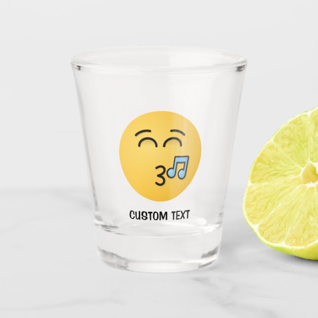 Pfiff mit lächelnden Augen Schnapsglas (Vorderseite)
