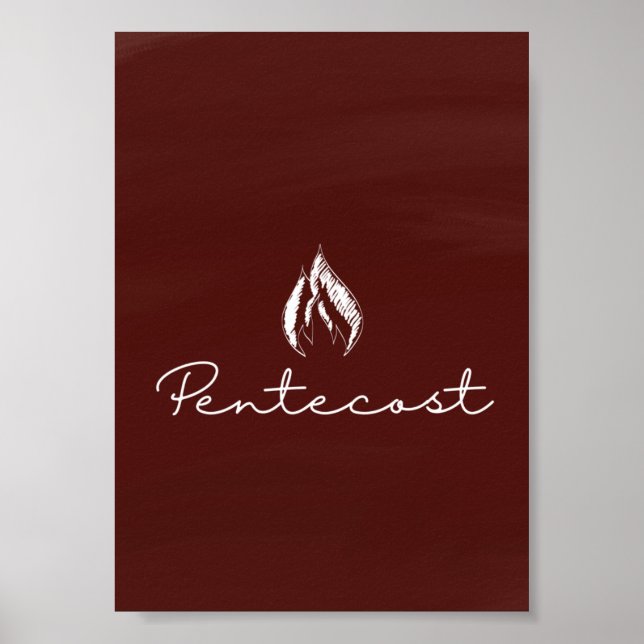 Pfingstkarte Druck Poster (Vorne)