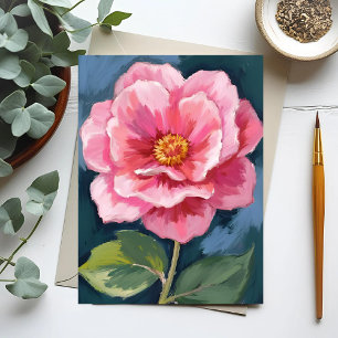 Pfingstrose-Blumen-Wasserfarbe-Floral Postkarte