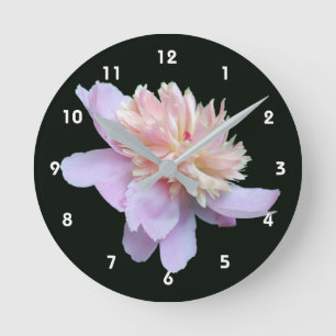 Pfingstrose-Blüte Runde Wanduhr