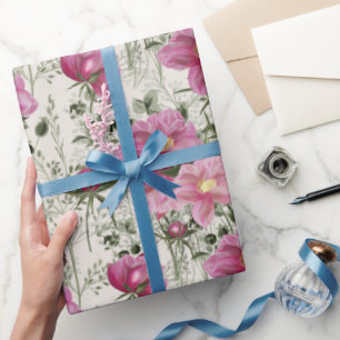 Pfingstrose Elegante Blumen Geschenkpapier