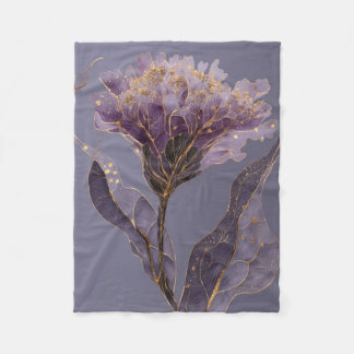 Pfingstrose inspirierte florale Goldakzente Fleecedecke