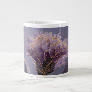 Pfingstrose inspirierte florale Goldakzente Jumbo-Tasse