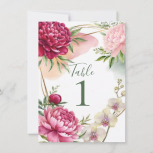 Pfingstrose & Orchideengarten Florale Glamour-Hoch Einladung