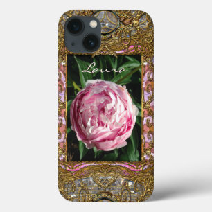Pfingstrose Petticote Monogramm 6/6s iPhone 13 Hülle